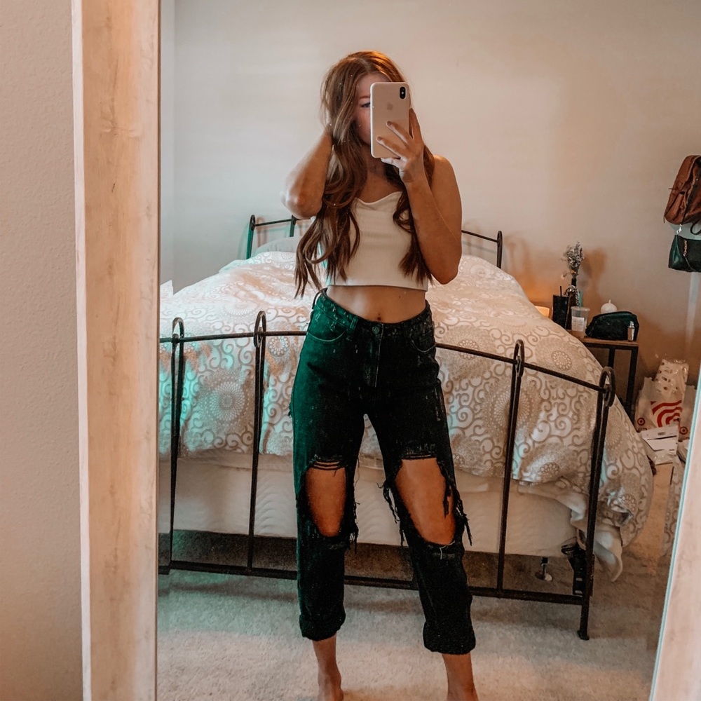 UNIF Urban Outfitters Ripped Black Jean